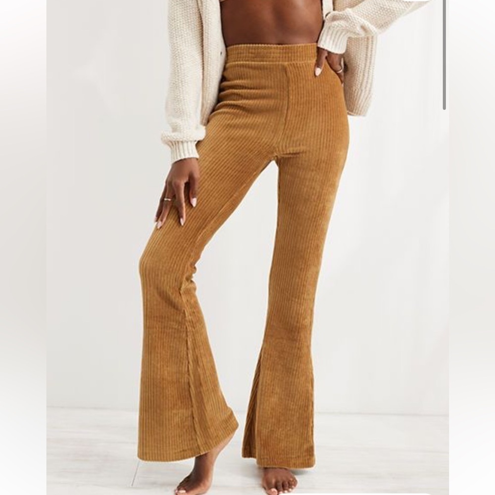 Aerie NEW Groove-On Velour High Waisted Flare Pant, Taille Haute,Women’s XS Tall